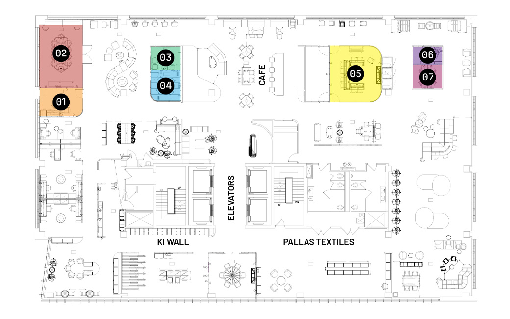 Floorplan map of KI Wall Inspiration Center